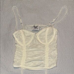 Princess Polly Cream Ruched Camisole